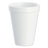 Dart® Foam Drink Cups, 12-oz., 1000 White Cups (12J12)