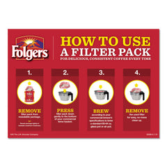 Folgers Coffee Filter Packs, Regular, 1.05 oz Filter Pack, 40/Carton (52320)