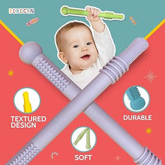 Teething Sticks for Babies 36+ Months – Super Soft Silicone Teething Aids, Infant Oral Soothing Relief Back Molars, Multicolor 6-Pack